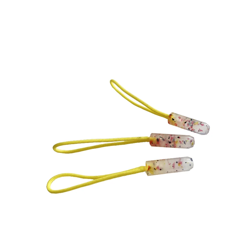 New Design  Eco-Friendly Material Nylon Rope  Multi Color Recycled TPU+PET Clothes Zipper Pullers