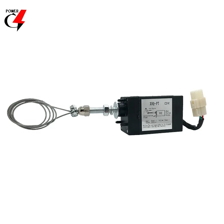 Дизельный двигатель топливный запорный соленоид клапан XHQ-PT 12V 24V генераторной установки единый генератор мощности для запорного клапана запасные части