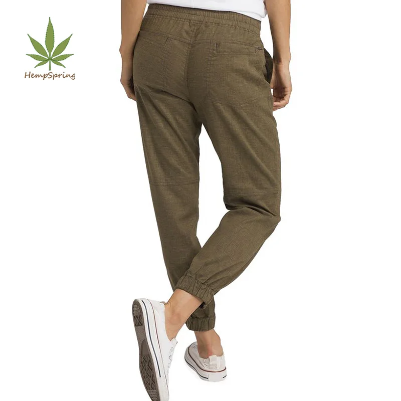 HempSpring Womens Jogger Sweatpants hemp jogger trousers Eco-friendly Organic cotton pants for womens  long pants