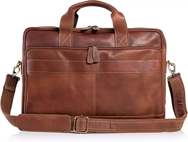 2023 New Trend Italian Style Best Office School College Satchel Bag 16 Inch Leather briefcases Laptop Messenger Bags