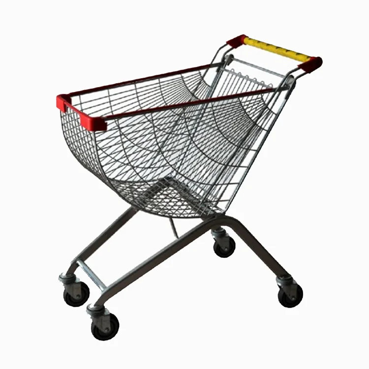 Supermarket Shopping Basket Trolley Grocery Stainless Steel Cart Shopping Trolley