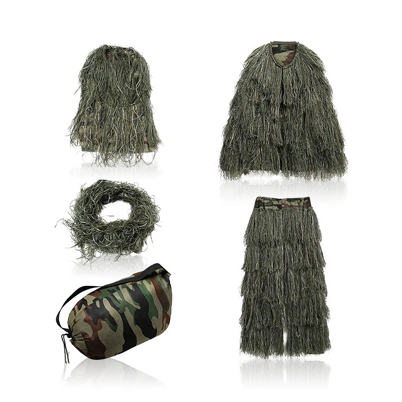 Sturdyarmor Camo Woodland Forest Outdoor Ghilly Clothing Tactical Gear Jungle Hunting Camouflage Ghillie Suit for sale