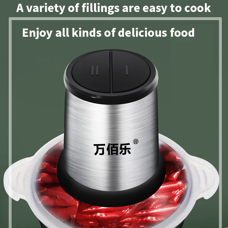 Home Kitchen Food Grinders Cheap Stainless Steel Small Best Meat Chopper Automatic 2L 3L Electric Meat Grinder For Sale