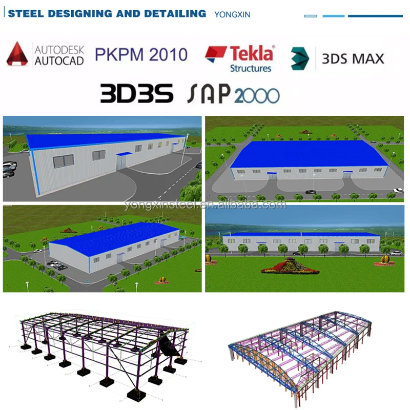 Prefabricated Metal Warehouse Professional Manufactured Design Drawing Steel Structure Building for Quick Assembly