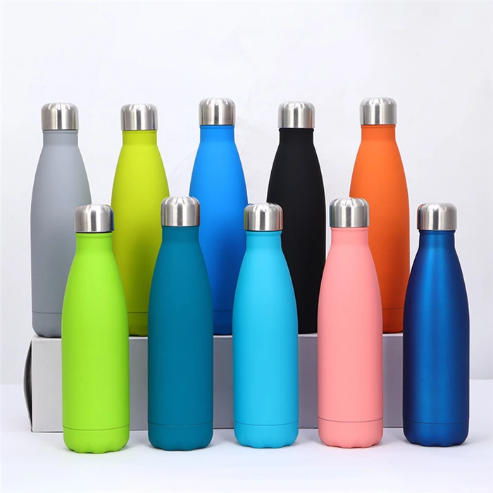 17 oz Double Wall Stainless Steel Vacuum Insulated Rubber Painting Sport Metal Cola Bottles