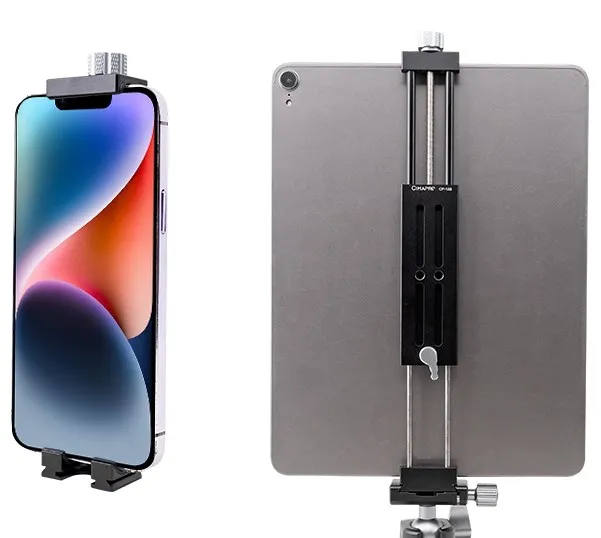 Tablet holder universal clamp metal support clip phone selfie stick stand tripod mount Cimapro CP-12S