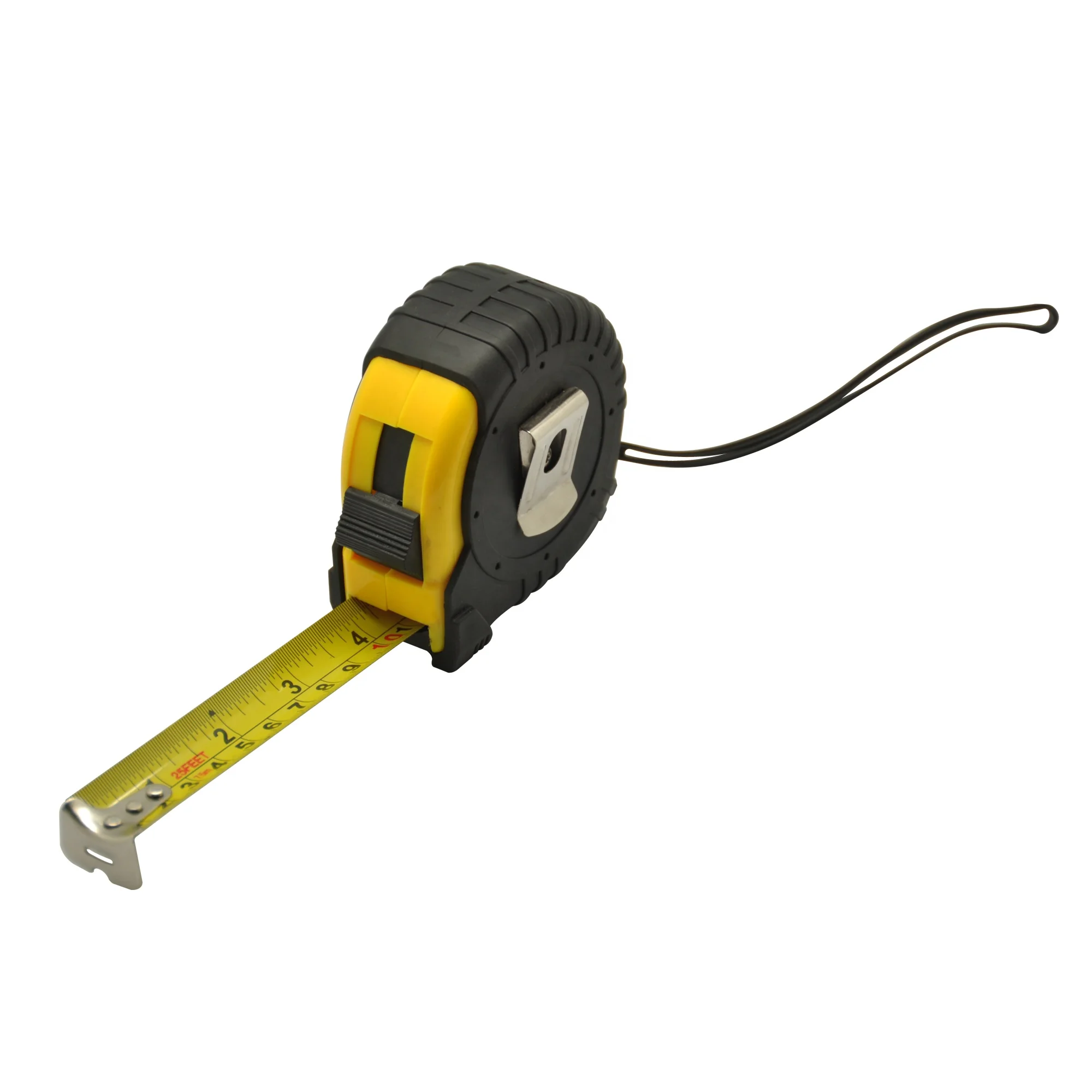 high quality measure tools 5 meter 19mm Steel blade plastic case tape