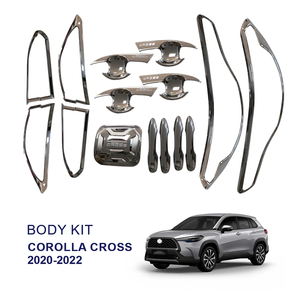 Factory Wholesale Chrome Car Accessories Trim Body Kit Full Set for Toyota Corolla Cross 2020-2022 2023