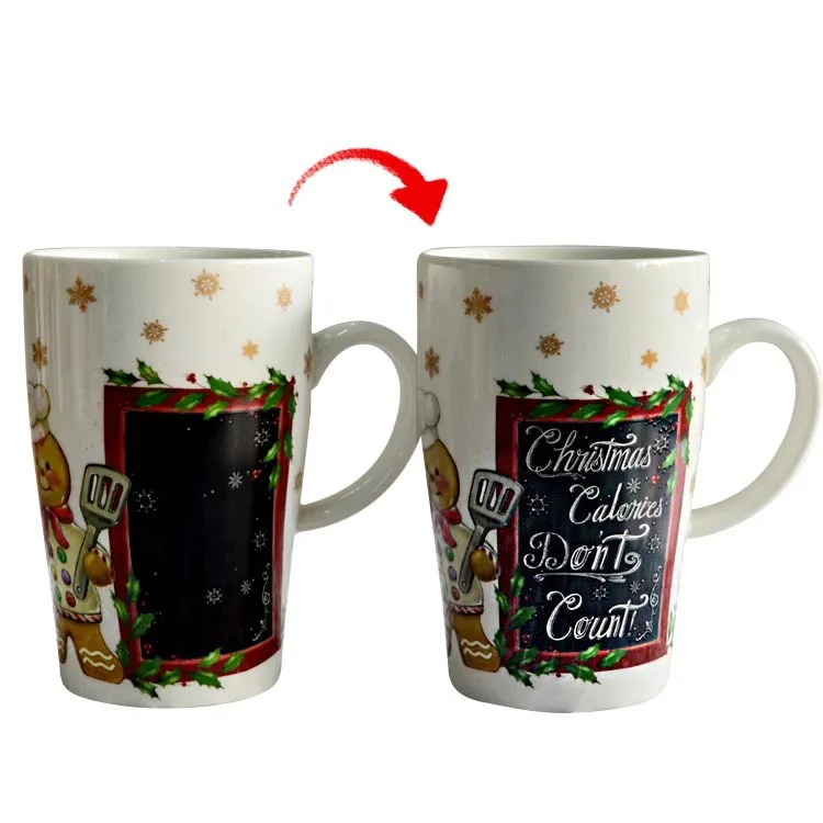 Agent White porcelain cups coffee sublimation heat transfer travel ceramic coffee color changing mug
