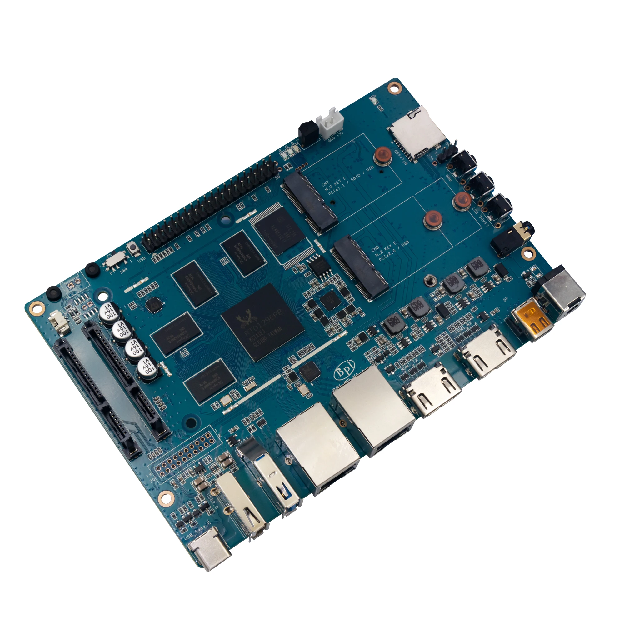 Open source hardware Banana PI BPI W2 support linux system with RTD1296 SOC 2GB RAM 8GB EMMC SD CARD SLOT