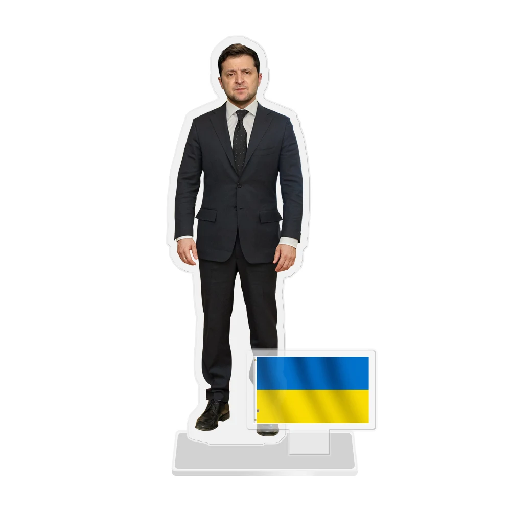 Factory Wholesale Ukrainian President Acrylic Humanity Display Card Customization