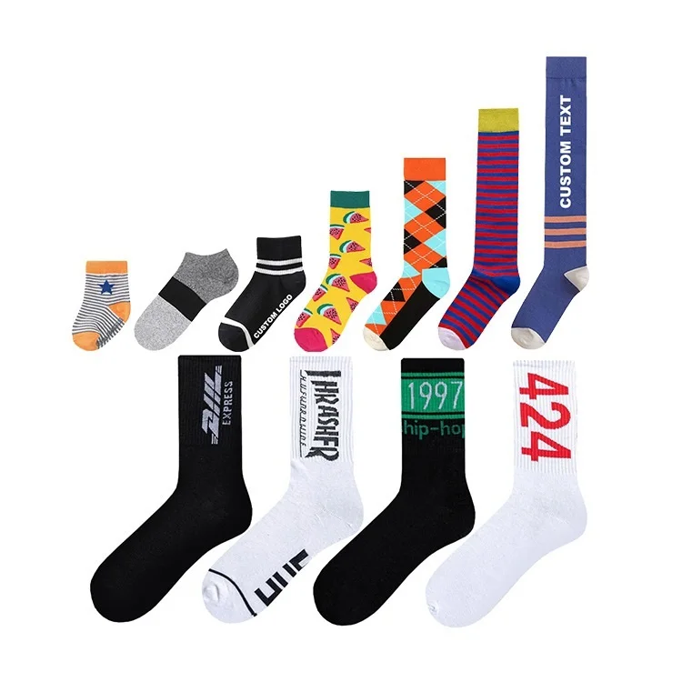 moq fast sample oem custom logo crew socks Men Running Sport Socks, Cycle Athletic Custom Logo Basketball Socks