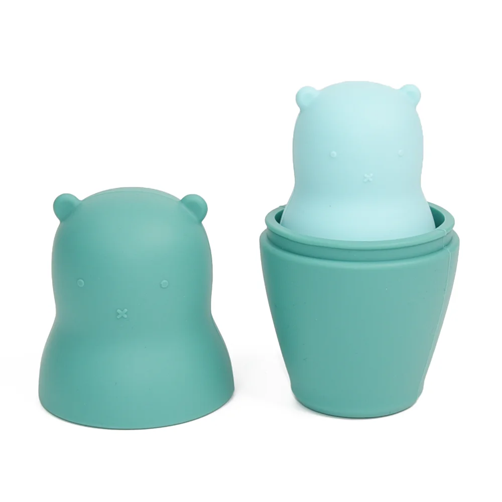 100% Food Grade Silicone Russian Doll Stacking Toys Russian Cute Bear Matryoshka