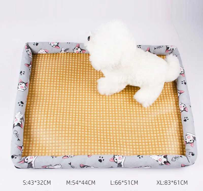 Multi Size Pet Cooling Mat Summer Dog Pad Travel Blanket Sleeping Bed Breathable Ice Silk Pet Cooling Mat