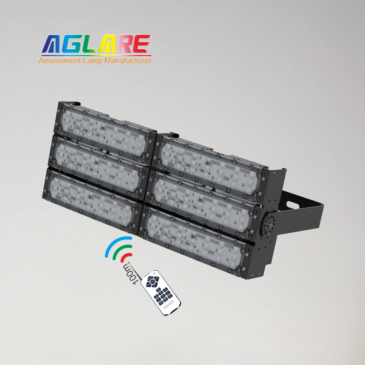 High Quality Remote Control 50W 100W 150W 200W 250W 300W 400W 500W IP65 Waterproof Outdoor Floodlight RGB LED Flood Light