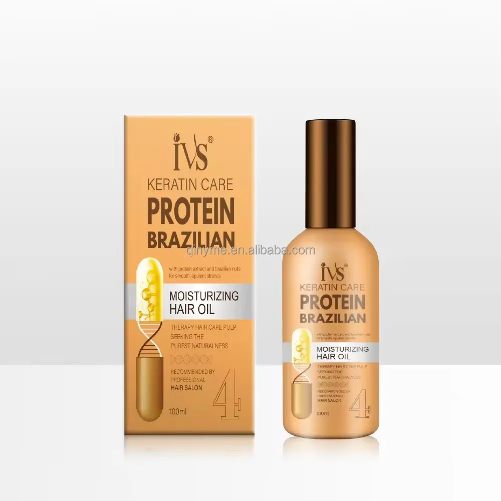 IVS Private label Keratin Custom Moisturizing Shine Organic Hair Care Treatment Argan Oil OEM Silk Serum