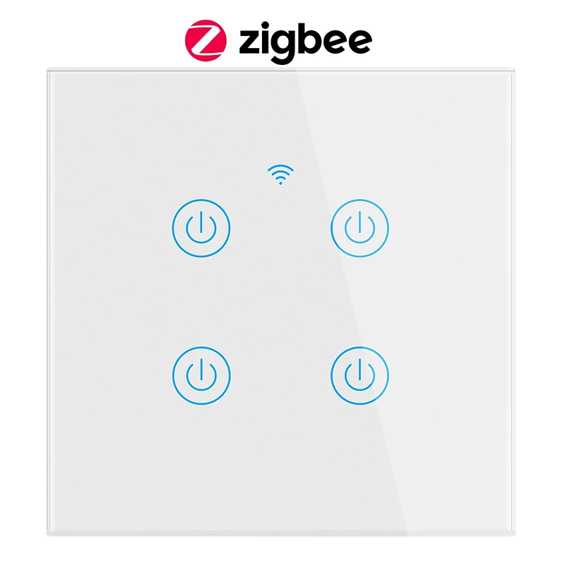  Быстрая доставка автоматизация дома Zigbee Настенные переключатели с 1/2/3/4 кнопками умный электрический сенсорный выключатель без нейтрального
