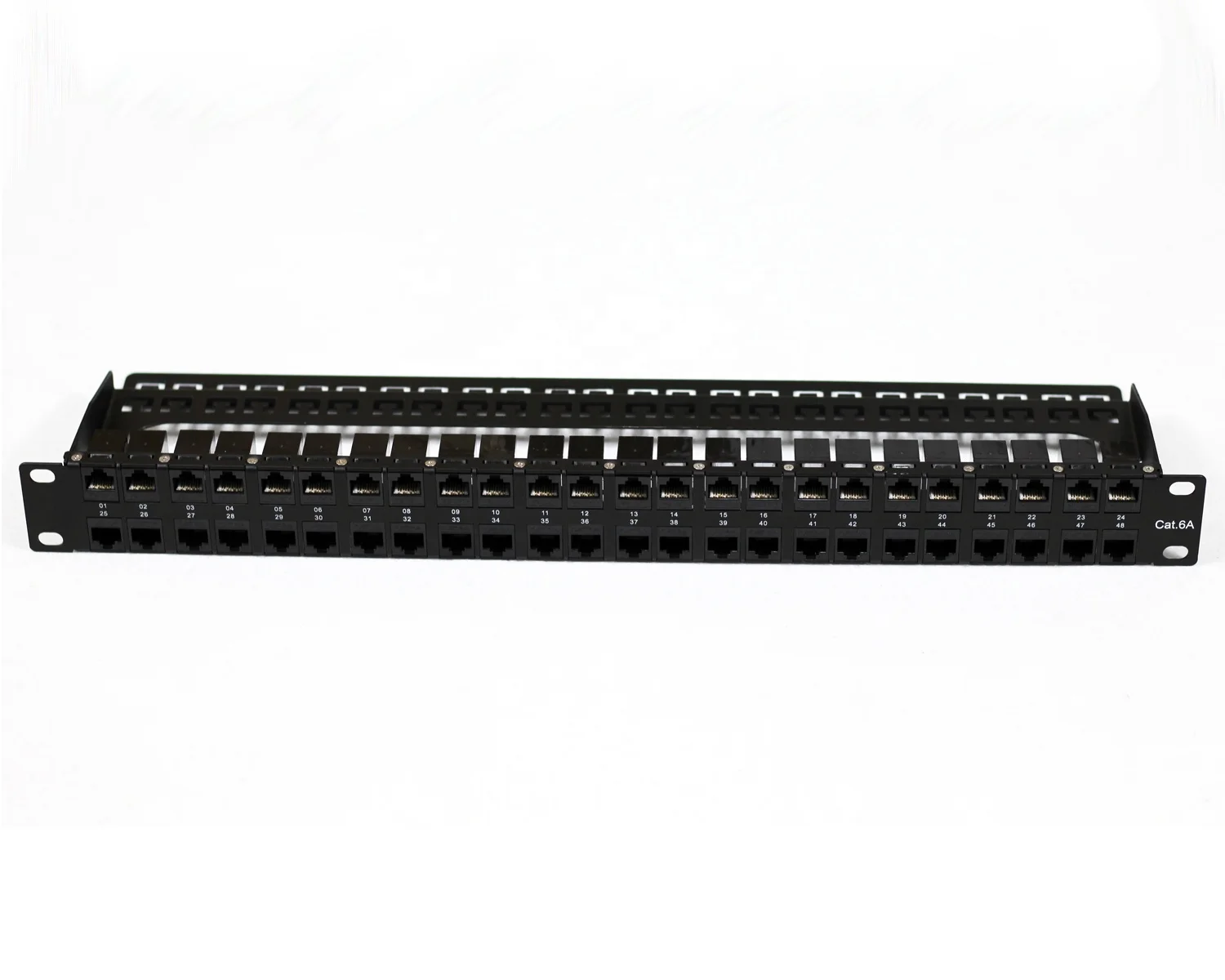 Патч-панель UTP cat6a с 48 портами и встроенным черным