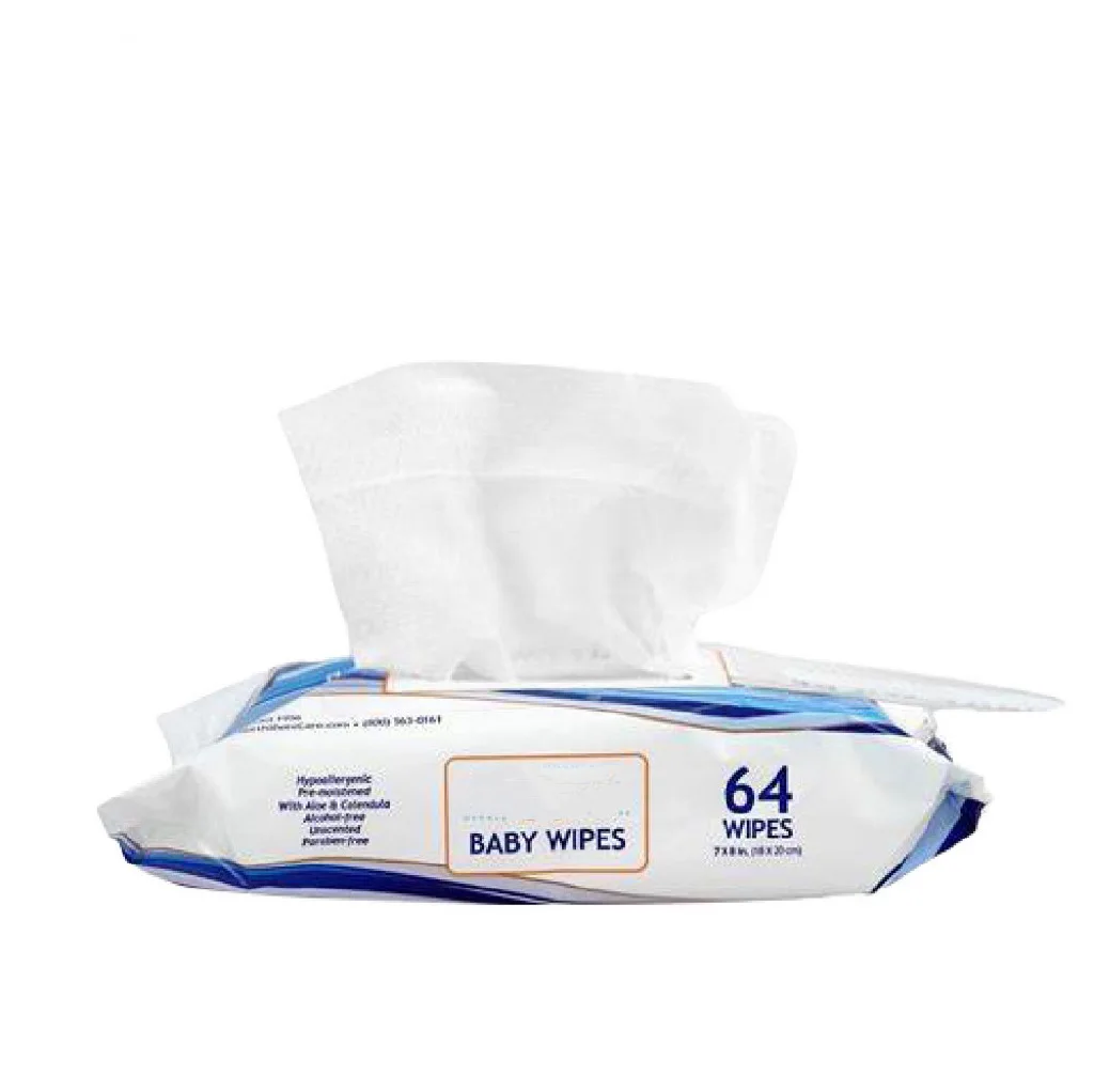 99% Aqua Pure Water Hypoallergenic Unscented Biodegradable Cotton Hands and Mouth Sensitive Wholesale Baby Diaper Wipes