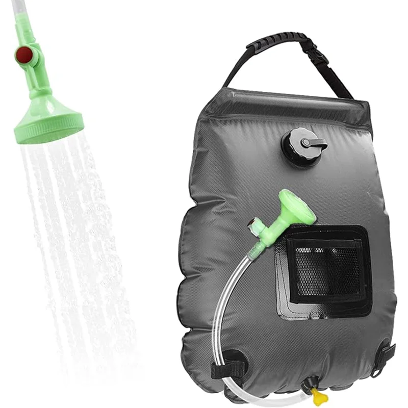 Custom Outdoor PVC Travelling Beach Portable Pool Camping Solar Shower Heating Water Bag