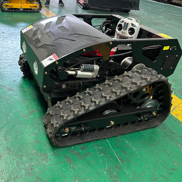 Remote Control Crawler Gas Lawn Mower Robot Small Robotic Garden Lawn Mower For Wasteland Mower