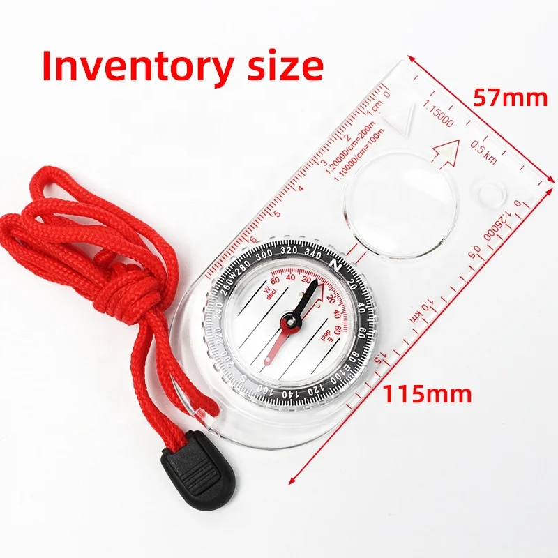 Hot Selling Whiteboard Compass Outdoor magnifier Compass With Ruler School Magnifier Compass For Map Reading And Navigation