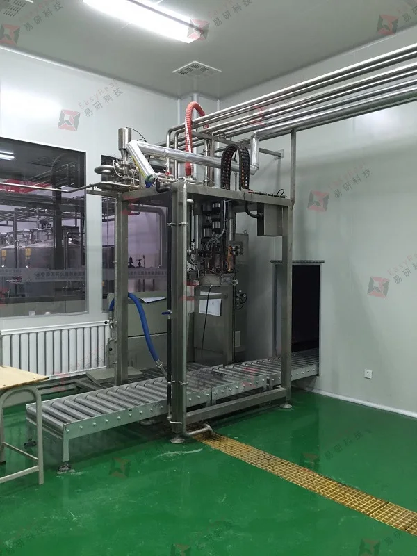 Automation 220L big drum aseptic filling machine for fruit juice single head tomato paste aseptic filler