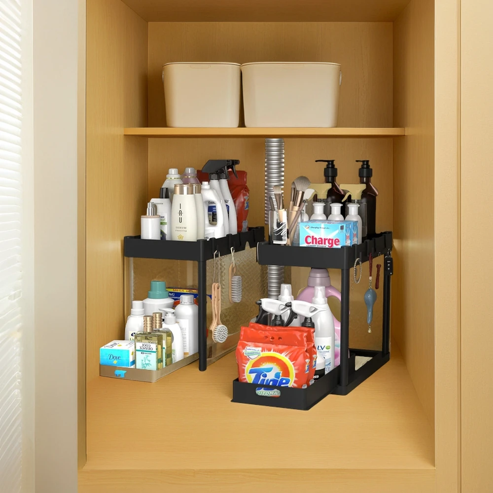 Brand New Multi-Purpose Kitchen and Bathroom under Sink Organizer Storage Holder & Rack