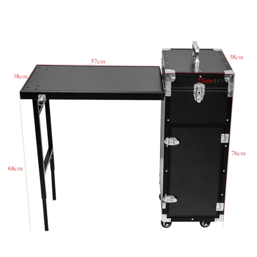 Portable Foldable Workstation Makeup Organizer Trolley Case Drawers Nails Table Salon Manicure Table draft