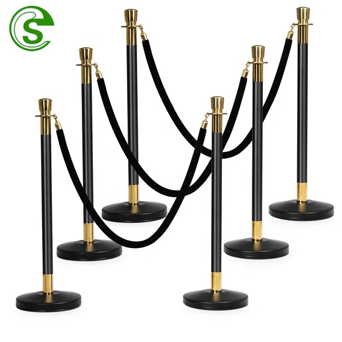 airport construction traffic barrier trumpet base queue pole line divider stand barrier bollard post queue