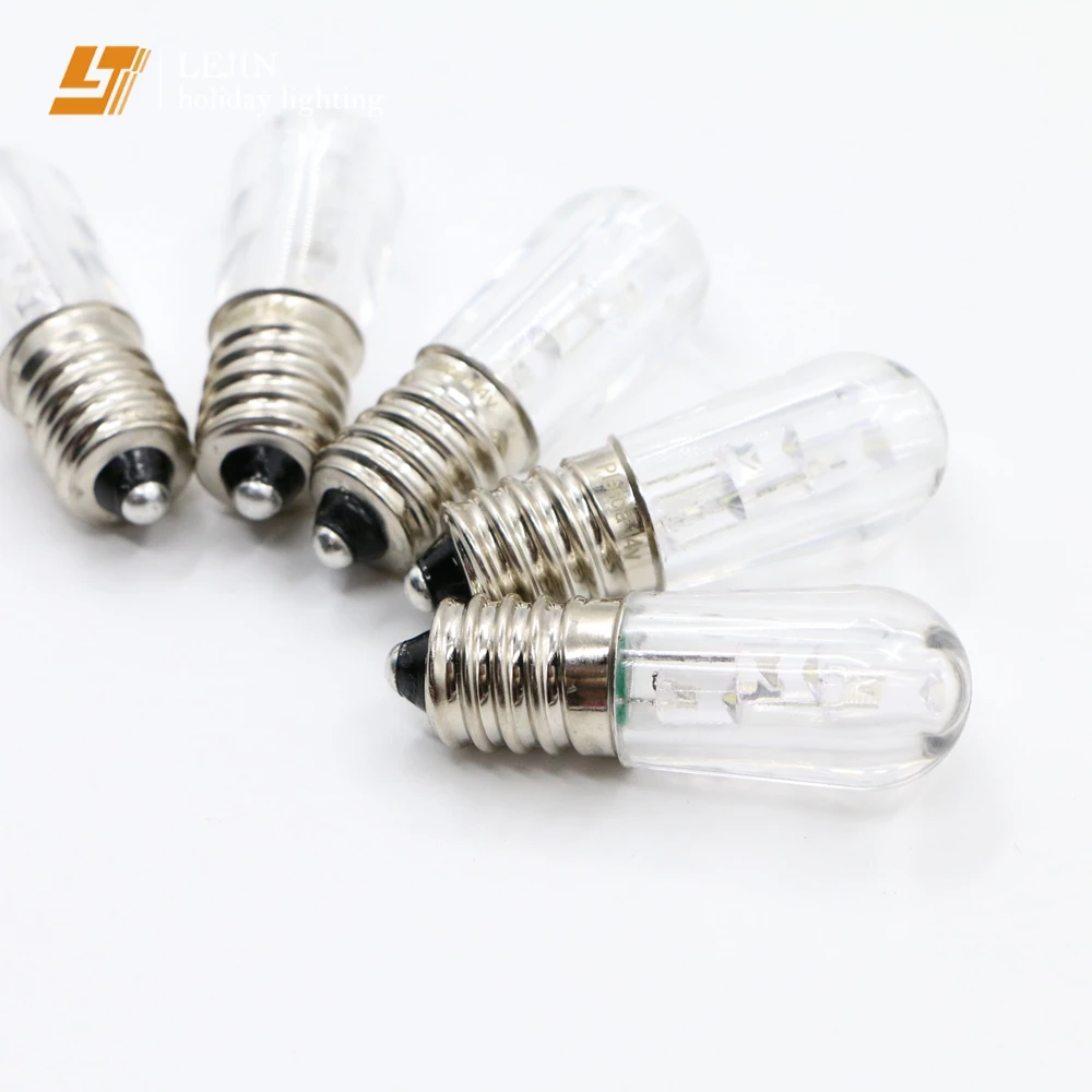 Christmas decorate E14 led bulb lamp light waterproof DIP 3leds  plastic led papaya bulbs