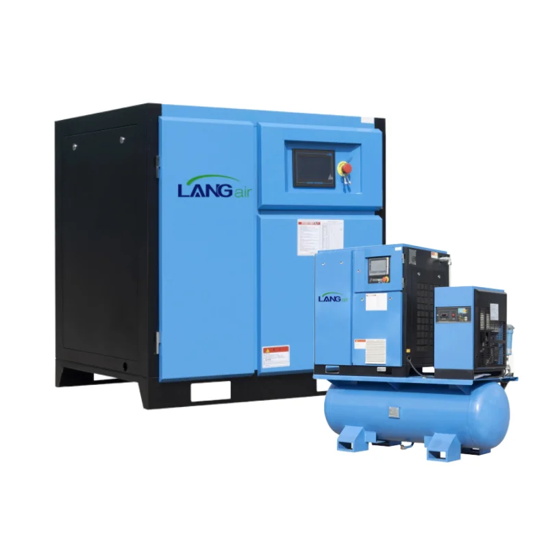 Langair china rotary 22 KW 30 HP All-in-one Combined Screw Air Compressor with Tank and Dryer