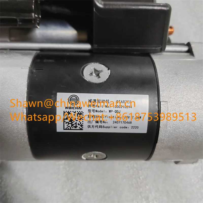 Original WP10 Engine Parts Starter 1000210294 24V 7.5kw 168899004134A