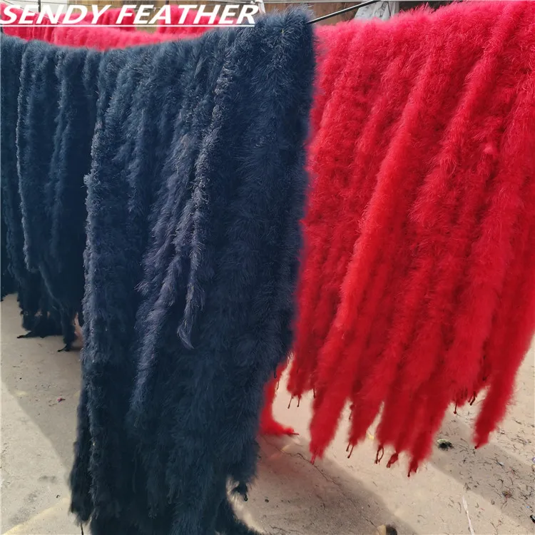 hot sale blue marabou boa turkey feather boa for carnival costumes