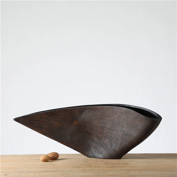 Оптовая продажа, Лидер продаж, изысканная резная Роскошная Современная каучуковая ваза ручной работы