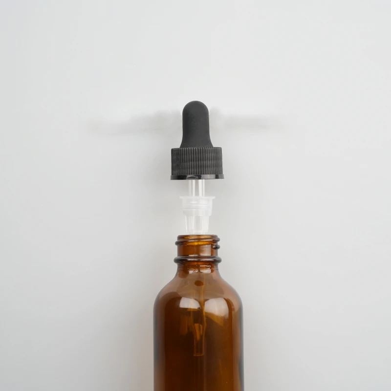platic Wiper plug for 20mm plastic bottle dropper cap with dropper with amber bostom 30ml glass oil bottle