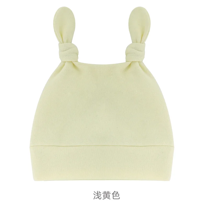 Factory custom Wholesale custom plain color organic cotton bamboo baby beanies hats newborn
