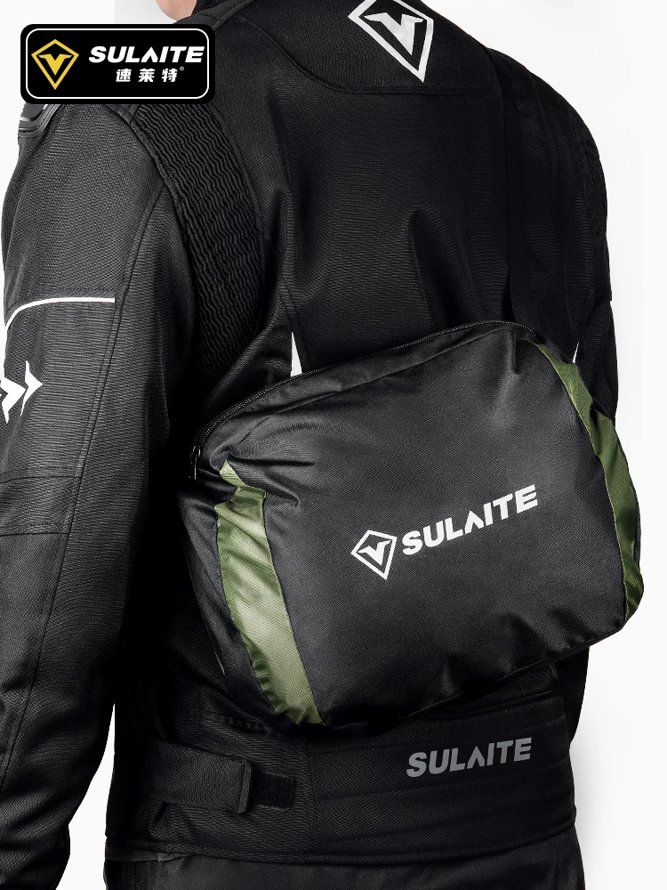 SULAITE Reflective Black Rain Coat Bike Suit Rainwear Motorcycle Men Waterproof Suit Raincoat For Motorcycle Riders