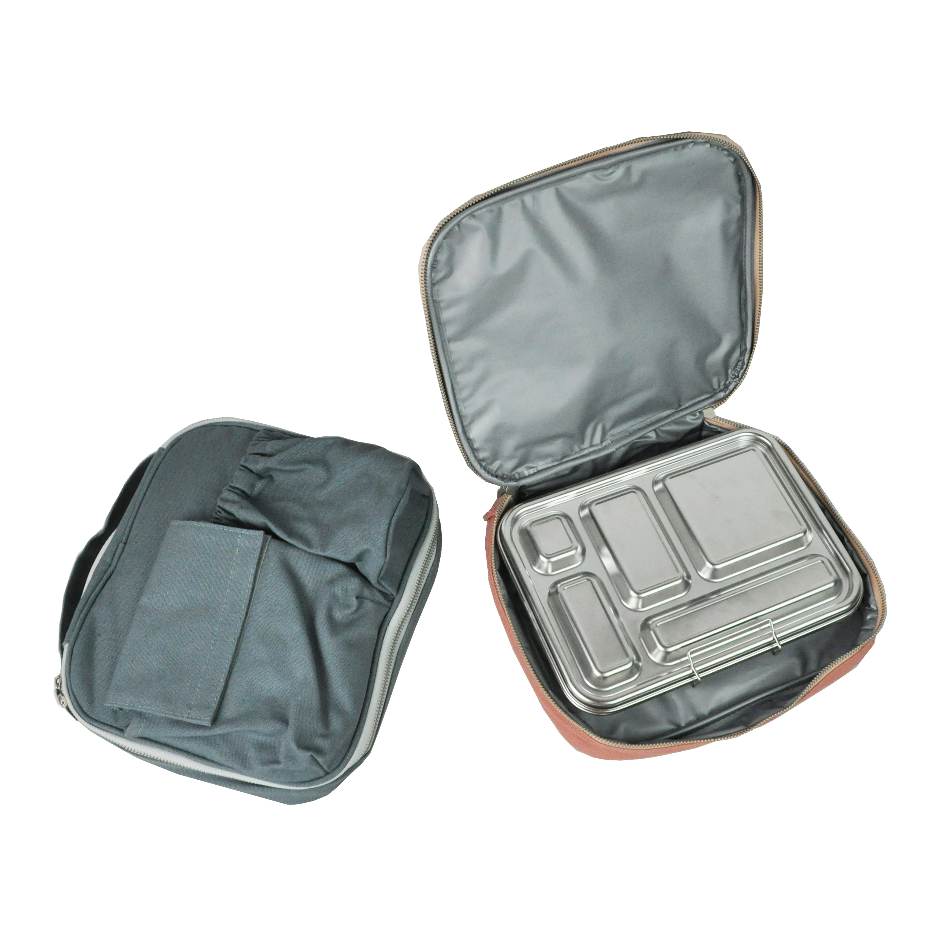 Hot Selling Student Women Travel Work Picnic Organic Cotton Insulated Lunch Bag for Bento Box