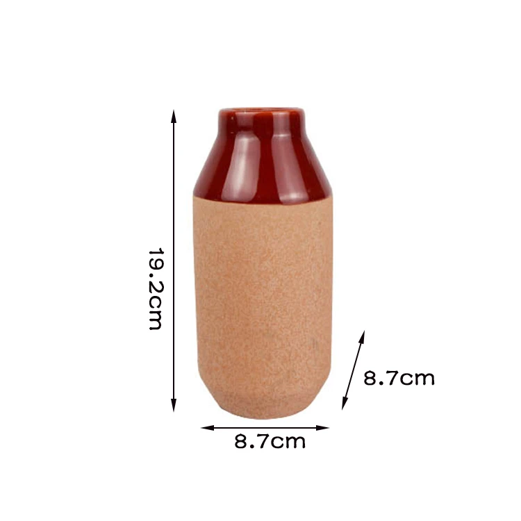 Nordic High Quality Sand Bright Glaze Modern Home Flower Vase Design Decor Ceramic