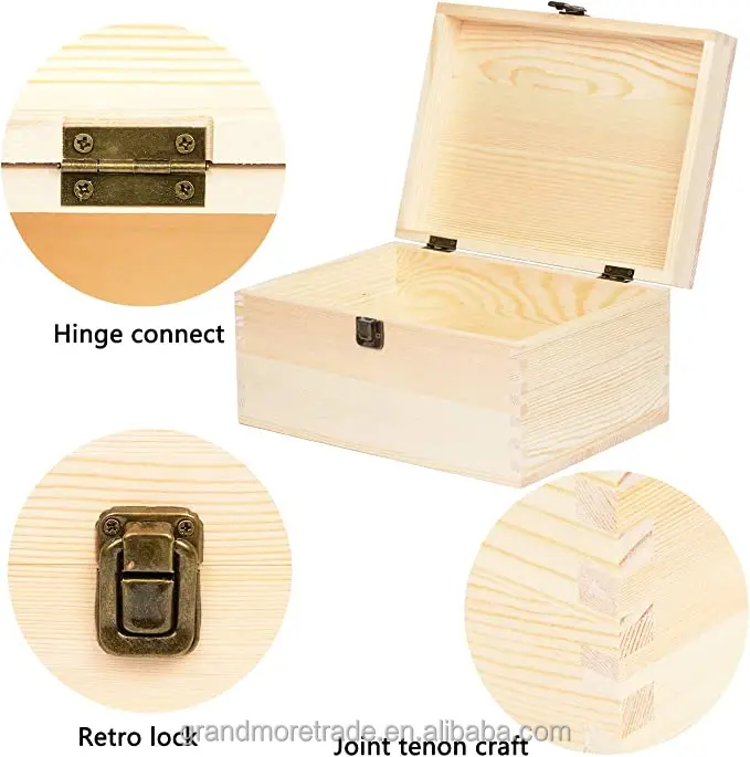 Private label wood home decoration wholesale custom size gift box packaging box, bamboo craft box, jewelry gift storage box