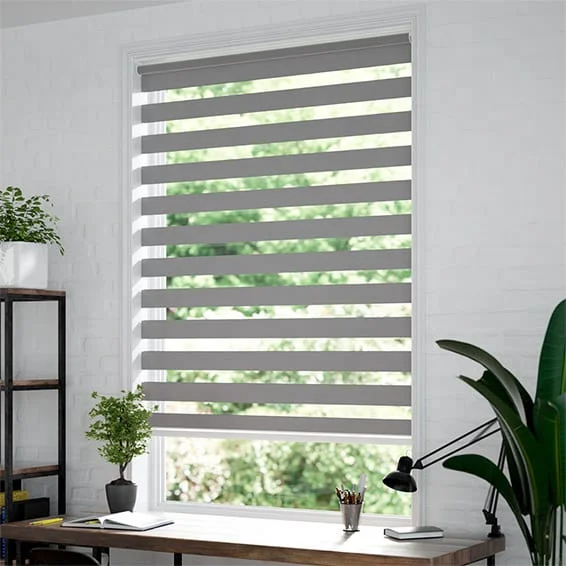 Factory Custom Smart Remote Control Home Window Blinds Zebra Curtain Motorized Cordless Mechanism Zebra Roller Curtain Blind