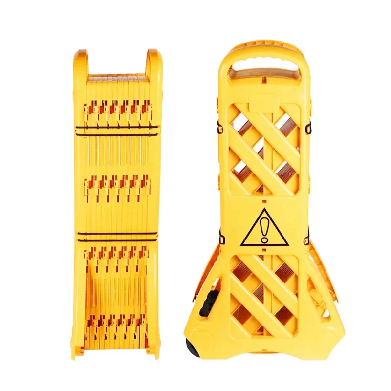 Mobile Expandable Plastic Traffic Barrier Retractable Belt Safety Barricade for Indoor Venue & Road Security