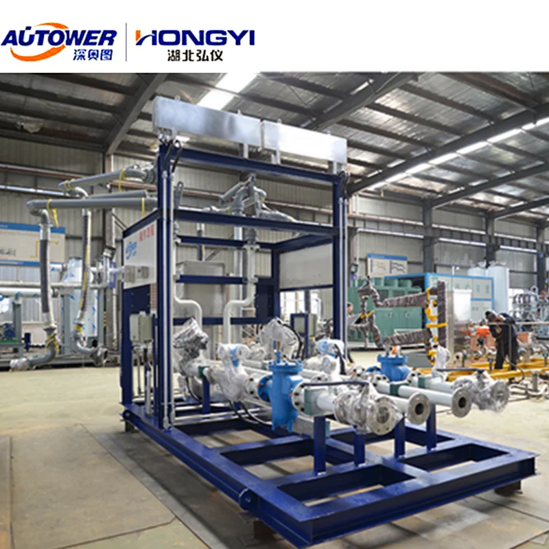 Integrated Flow  highly-skilled  elevated insulated vessel skid mounted with pipeline loading arm folding stair