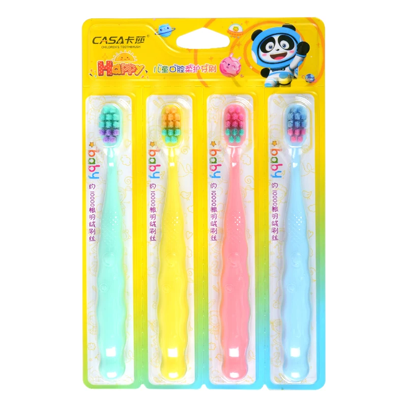 Factory Wholesale Premium Children Soft Bristles Tooth Brush With Color Matte Finish Handle Manual Toothbrush Kids For Oral Care