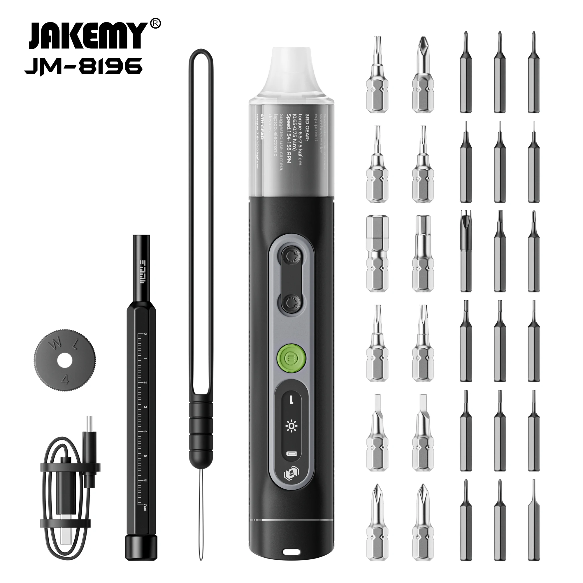 Household Portable Mini Cordless Precise Rechargeable Electric Screwdriver Set 35 in 1 LED Light rechargeable screwdriver