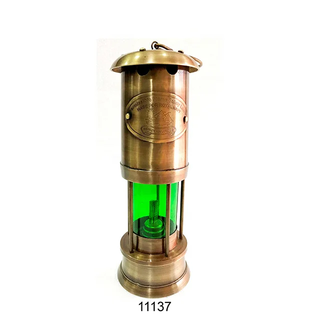 Decorative Large Brass Miners Oil Lamp Nautical Brass Oil lamp