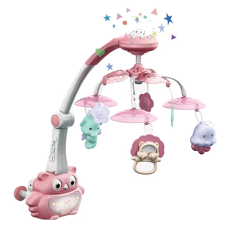 Comfort baby rotating bell hanging music bedside bell projection crib mobile toys