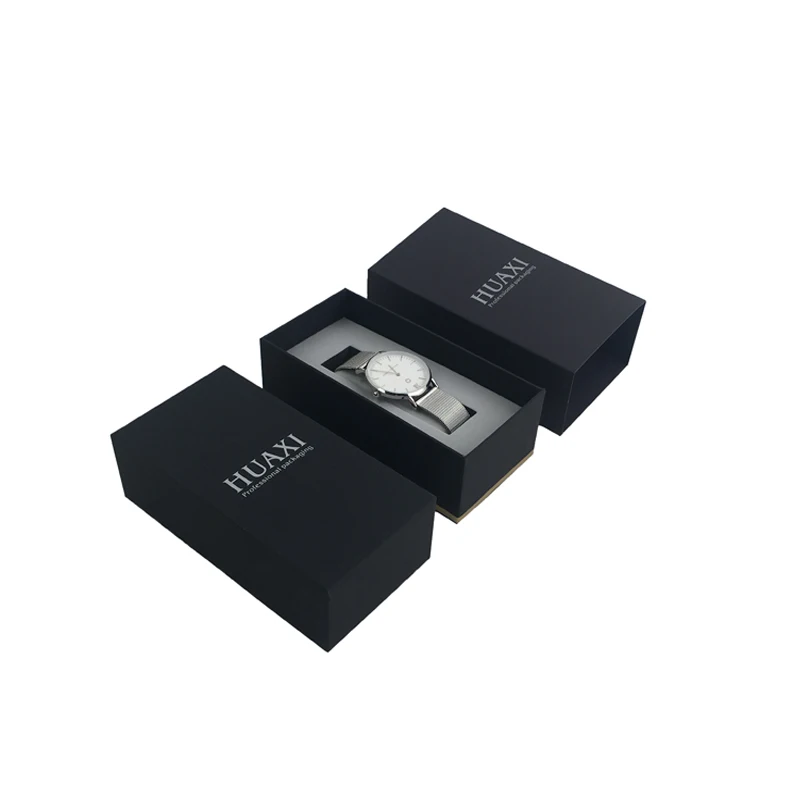 luxury black soft paper personalized best branded watch box