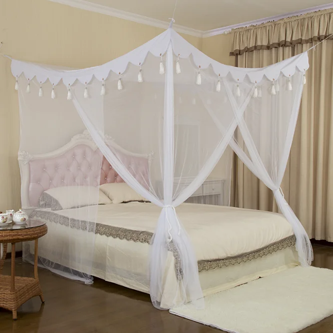 Mosquito Net Four Corner Post Elegant Full Hanging Swing Beds for Adults 100% Polyester Mesh & Customized,100% Polyester 50D